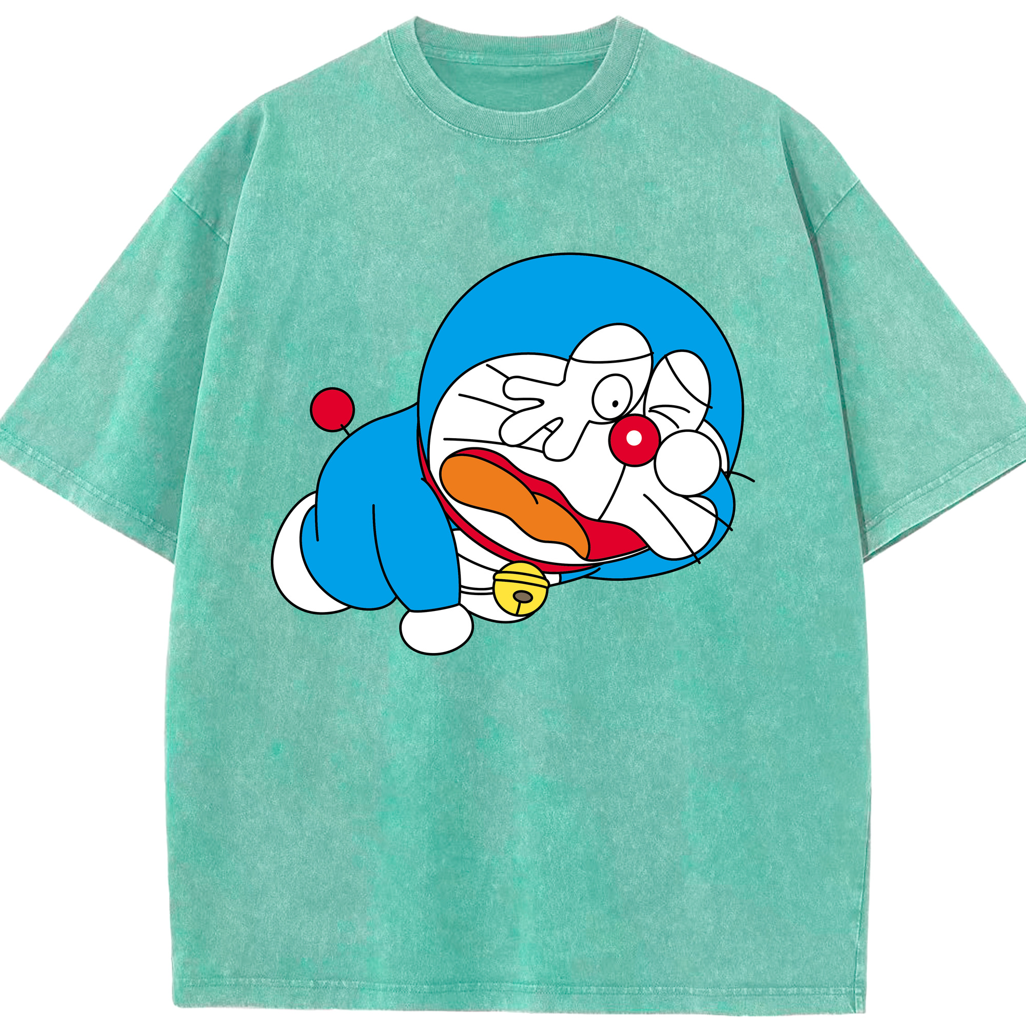 （画像用） ドラえもん Doraemon 綿100% ヴィンテージ風 半袖Tシャツ（フロントプリント）